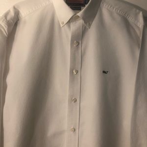 Men’s Vineyard Vines Whale Shirt White Size Large